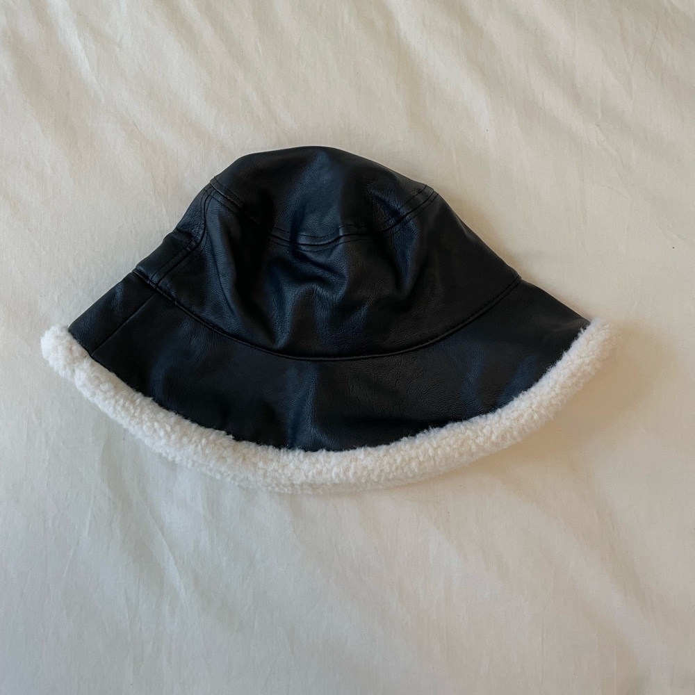 Faux Leather Bucket Hat